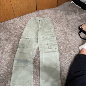 Gilded Intent Sage Green Cargo Jeans
